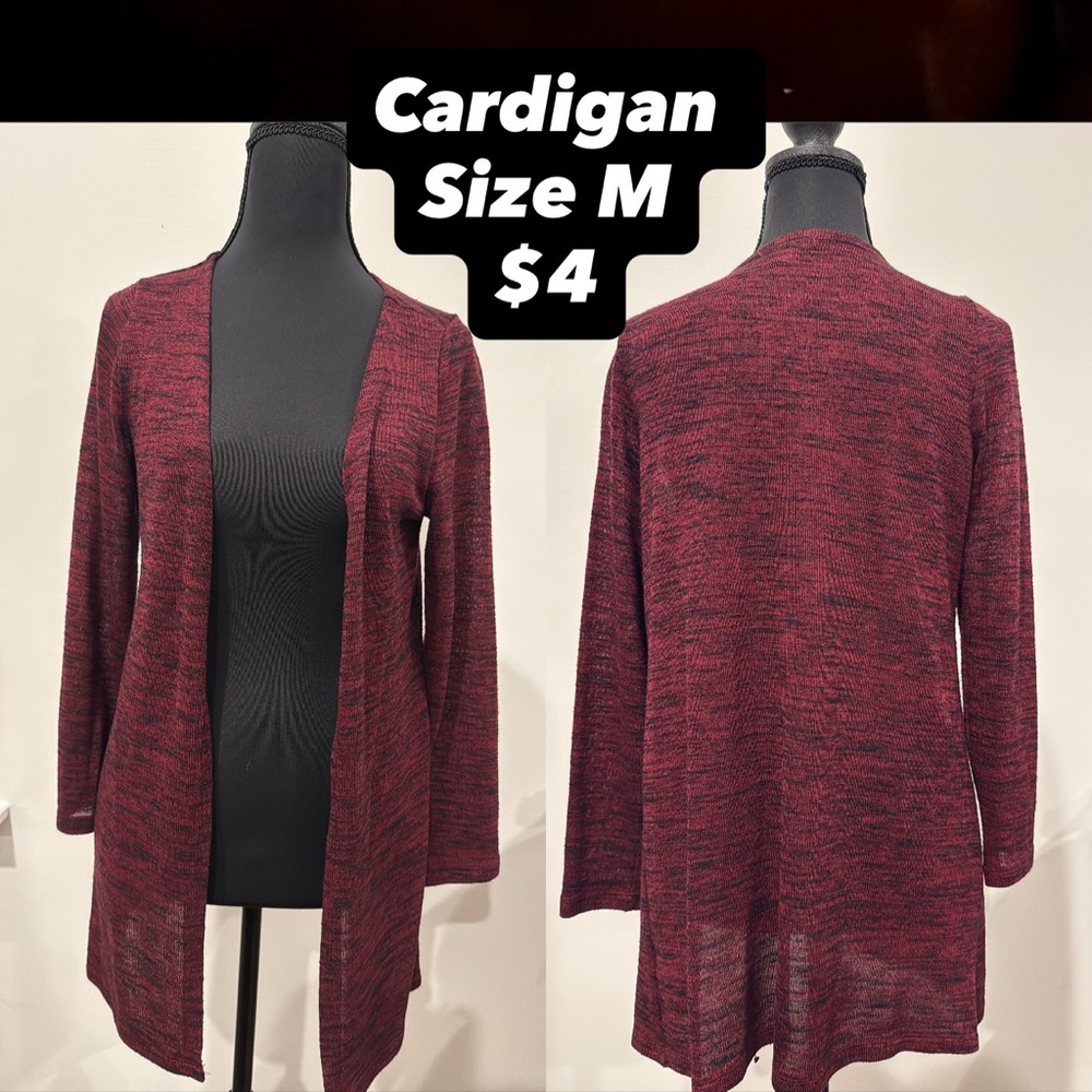 Charlotte Russe Women's Burgundy Cardigan